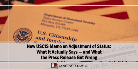 New USCIS Memo on Adjustment of Status